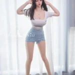 160cm 5ft3 Elegant Slim Body Sex Dolls White Dress Curvy Sex Dolls