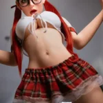 160cm 5ft3 Red Hair Schoolgirl Sex Dolls Nerdy Fantasy Love Dolls In Stock (EU Only)