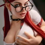 160cm 5ft3 Red Hair Schoolgirl Sex Dolls Nerdy Fantasy Love Dolls In Stock (EU Only)