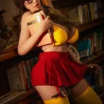 161cm 5ft3 Sexy Teacher Outfit Sex Dolls Red Skirt Cosplay Sex Dolls In Stock(US Only)