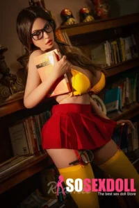 161cm 5ft3 Sexy Teacher Outfit Sex Dolls Red Skirt Cosplay Sex Dolls In Stock(US Only)