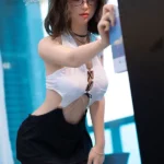 161 см, 5 футов 3 дюйма, силиконовая офисная дама, пышная грудь, волосы цвета воронова крыла, секс-кукла #Naomi Natural