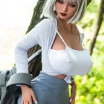 161cm 5ft3 Silver Shorts Outdoor Sex Dolls Backpack Youth Style Sex Dolls In Stock(US Only)