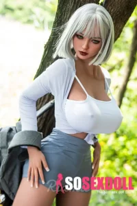 161cm 5ft3 Silver Shorts Outdoor Sex Dolls Backpack Youth Style Sex Dolls In Stock(US Only)