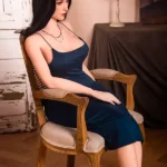 163cm 5ft4 Navy Blue Dress Sex Dolls Elegant Evening Style Sex Dolls In Stock (EU Only)