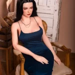 163cm 5ft4 Navy Blue Dress Sex Dolls Elegant Evening Style Sex Dolls In Stock (EU Only)