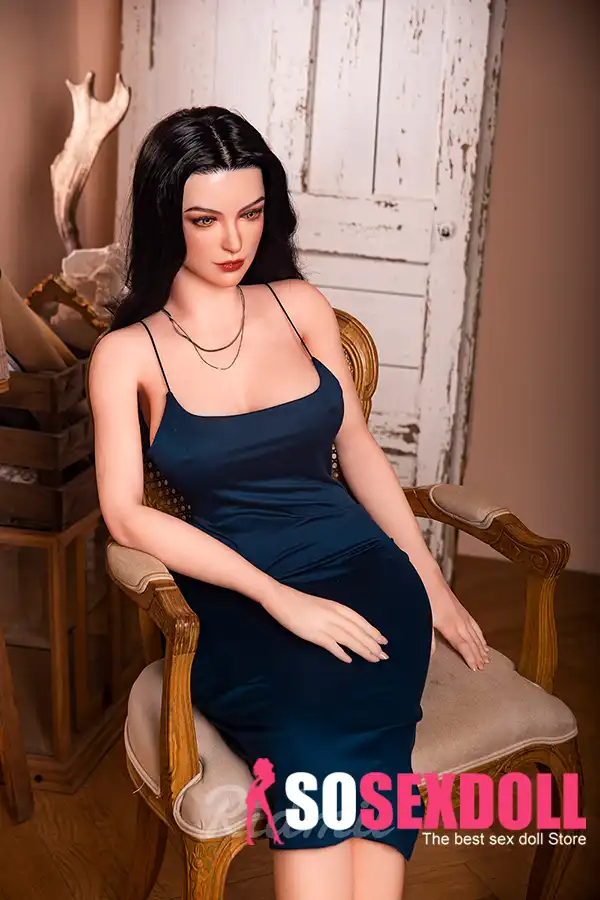 163cm 5ft4 Navy Blue Dress Sex Dolls Elegant Evening Style Sex Dolls In Stock (EU Only)