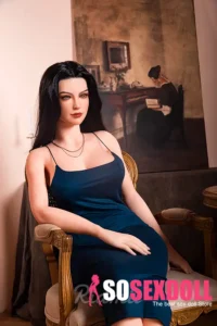 163cm 5ft4 Navy Blue Dress Sex Dolls Elegant Evening Style Sex Dolls In Stock (EU Only)