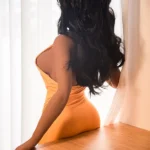 163cm 5ft4 Orange Tight Dress Sex Dolls Curvy Realistic Love Dolls In Stock(US Only)