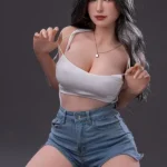 163cm 5ft4 White Tank Top Sex Dolls Denim Shorts Realistic Dolls In Stock(US Only)