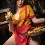Silicone Sultry Curvy Waitress Flirty Sex Doll