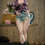 Silicone Casual Denim Country Girl Sex Doll