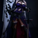 Silicone Curvy Warrior Dark Jeanne Cosplay Sex Doll