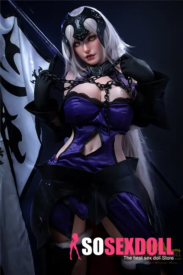 Silicone Curvy Warrior Dark Jeanne Cosplay Sex Doll