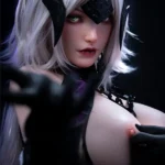 Silicone Curvy Warrior Dark Jeanne Cosplay Sex Doll