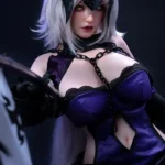 Silicone Curvy Warrior Dark Jeanne Cosplay Sex Doll