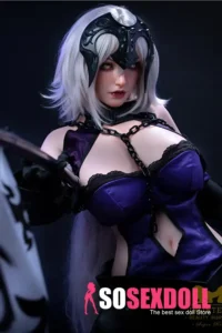 Silicone Curvy Warrior Dark Jeanne Cosplay Sex Doll