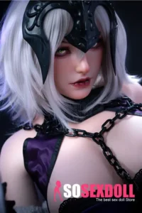 Silicone Curvy Warrior Dark Jeanne Cosplay Sex Doll