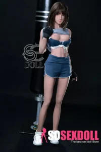 166cm 5ft5 Athletic Body Realistic Sex Dolls Blue Workout Outfit Dolls C Cup