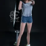 166cm 5ft5 Athletic Body Realistic Sex Dolls Blue Workout Outfit Dolls C Cup