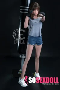 166cm 5ft5 Athletic Body Realistic Sex Dolls Blue Workout Outfit Dolls C Cup