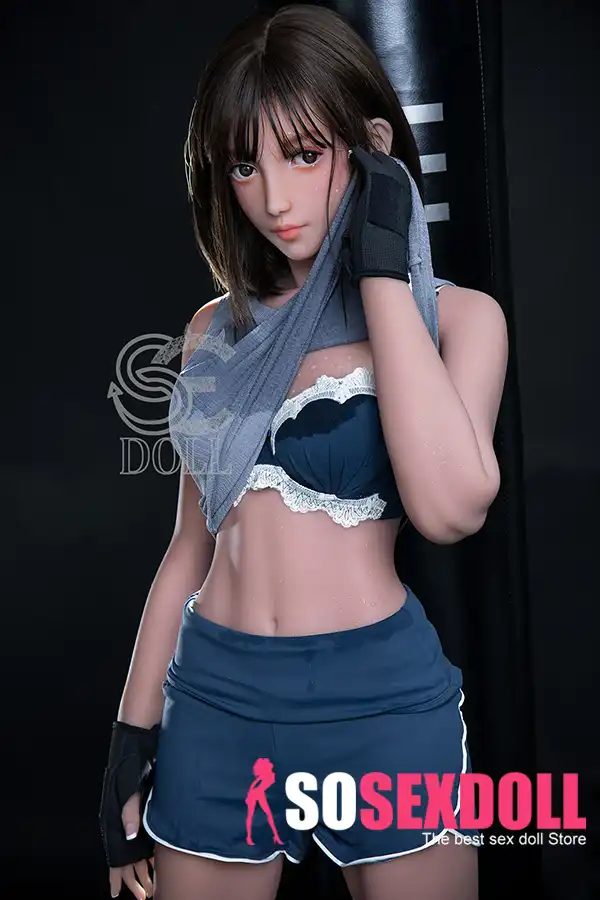 166cm 5ft5 Athletic Body Realistic Sex Dolls Blue Workout Outfit Dolls C Cup