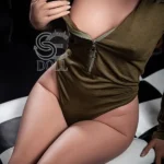 166cm 5ft5 Green Bodysuit Realistic Sex Dolls Curly Hair Sexy Love Dolls B Cup