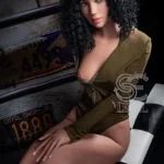 166cm 5ft5 Green Bodysuit Realistic Sex Dolls Curly Hair Sexy Love Dolls B Cup