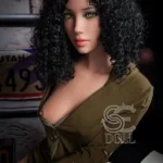 166cm 5ft5 Green Bodysuit Realistic Sex Dolls Curly Hair Sexy Love Dolls B Cup