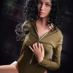 166cm 5ft5 Green Bodysuit Realistic Sex Dolls Curly Hair Sexy Love Dolls B Cup