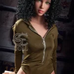 166cm 5ft5 Green Bodysuit Realistic Sex Dolls Curly Hair Sexy Love Dolls B Cup