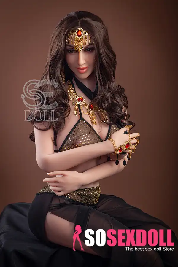 167cm 5ft5 Exotic Belly Dancer Sex Dolls Golden Jewelry Fantasy Dolls E Cup