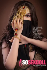 167cm 5ft5 Exotic Belly Dancer Sex Dolls Golden Jewelry Fantasy Dolls E Cup