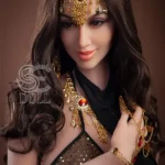 167cm 5ft5 Exotic Belly Dancer Sex Dolls Golden Jewelry Fantasy Dolls E Cup