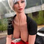 167cm 5ft5 Leather Suit Sexy Love Dolls Night Scene TPE Love Dolls E Cup