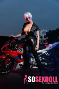 167cm 5ft5 Leather Suit Sexy Love Dolls Night Scene TPE Love Dolls E Cup