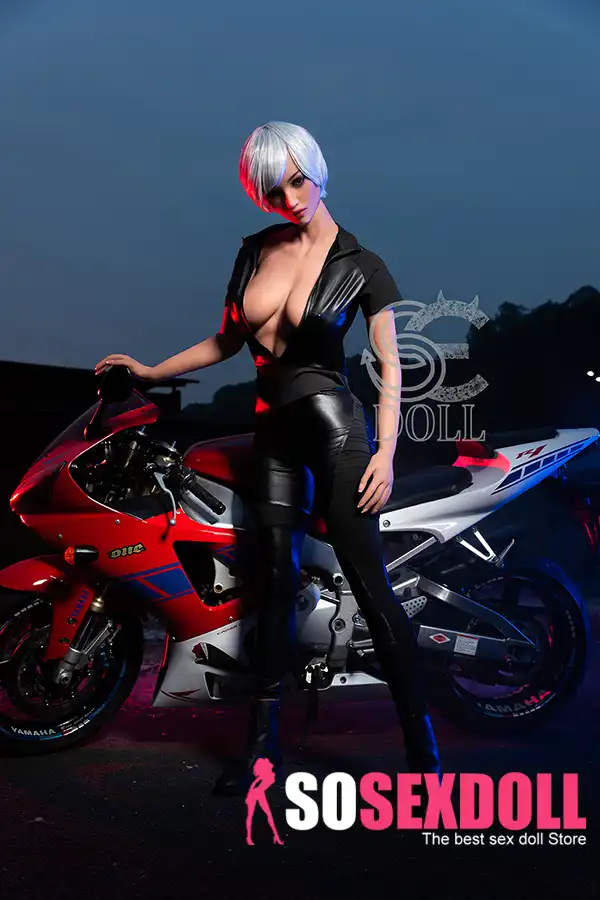 167cm 5ft5 Leather Suit Sexy Love Dolls Night Scene TPE Love Dolls E Cup