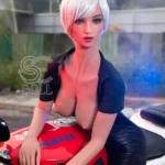 167cm 5ft5 Leather Suit Sexy Love Dolls Night Scene TPE Love Dolls E Cup