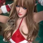 167cm 5ft5 Red Bikini Christmas Sex Dolls Lifelike Holiday Beauty Love Dolls E Cup