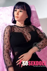 167cm 5ft5 Seer Mesh Dress Love Dolls Black Transparent Lingerie Dolls E Cup