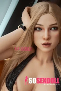 167cm 5ft5 Silicone Big Breast Tight Skirt Blonde Sex Doll #AB28 Head