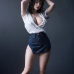 168cm 5ft5 Sleeveless White Top Sex Dolls Slim Realistic Body Sex Dolls In Stock(US Only)