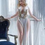 168cm 5ft5 White Fantasy Gown Sex Dolls Goddess Cosplay Sex Dolls In Stock(US Only)