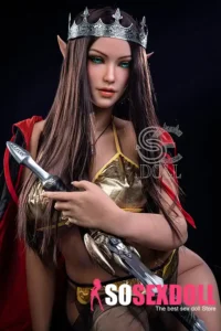 168cm 5ft6 Fantasy Elf Queen Sex Dolls Crown Princess Love Dolls F Cup