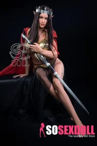 168cm 5ft6 Fantasy Elf Queen Sex Dolls Crown Princess Love Dolls F Cup
