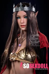 168cm 5ft6 Fantasy Elf Queen Sex Dolls Crown Princess Love Dolls F Cup