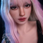 168cm 5ft6 Pink Purple Hair Sex Dolls Black Bodysuit Sexy Dolls F Cup
