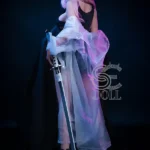 168cm 5ft6 Pink Purple Hair Sex Dolls Black Bodysuit Sexy Dolls F Cup