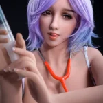 168cm 5ft6 Purple Hair Nurse Sex Dolls Sexy Nurse Costume Love Dolls F Cup