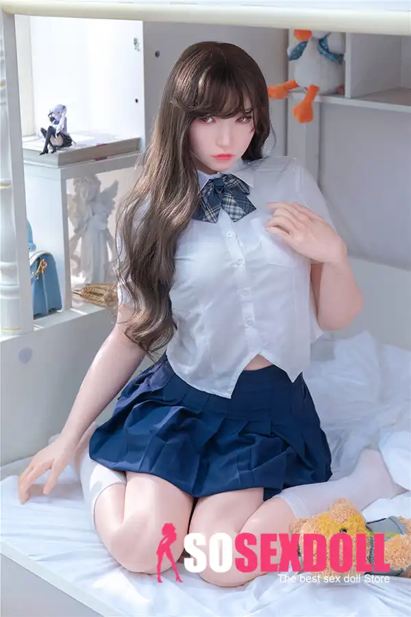 Silicone Innocent Cute Schoolgirl Bedroom Sex Doll